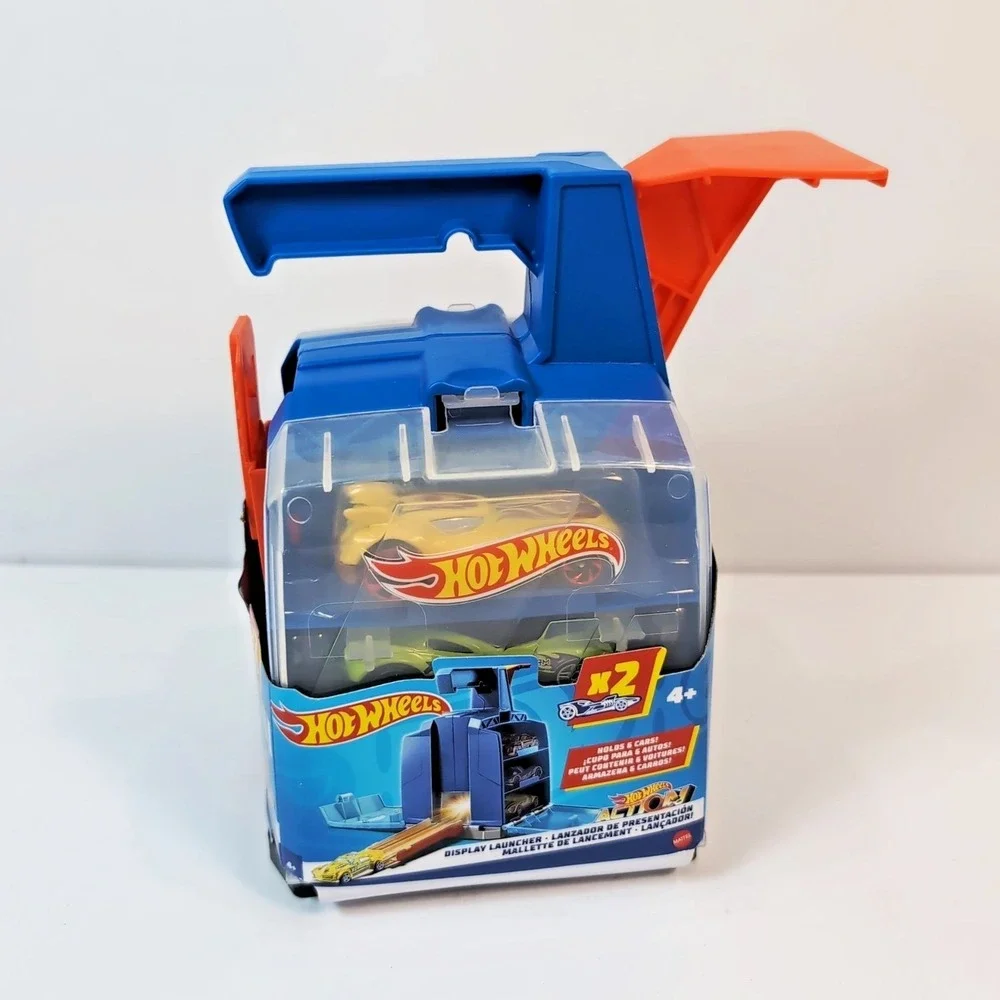 Mattel Hot Wheels Track & Builder Display Launcher Case X2 Cars NEW UNOPENED